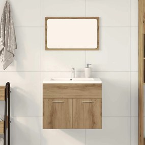 Set Mobili Da Bagno 2 Pz Rovere Artigianale Legno Multistrato /