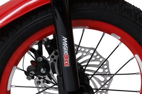 Bicicletta per Bambini 14" Freni a Disco Magik-Bike Racer Rosso...