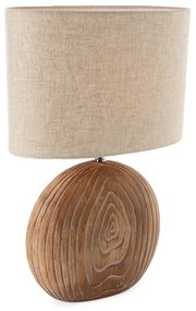 Lampada da tavolo in stile country beige con marrone 53 cm - Djo