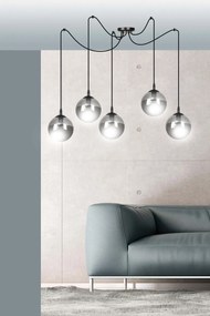 Lampadario a sospensione GIGI 5 BLACK GRAFIT