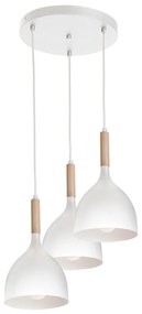 Lampadario a sospensione con filo NOAK WOOD 3xE27/60W/230V