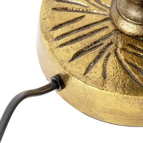 Lampada da tavolo Art Déco bronzo con nero senza paralume - Areka