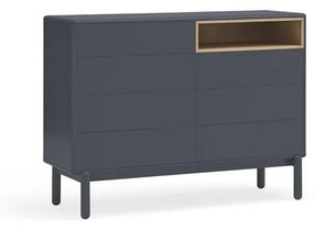 Cassettiera bassa grigio scuro 120x90 cm Corvo - Teulat