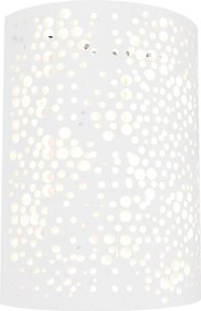 Applique da Parete E14 Curva in Gesso Pitturabile Traforato