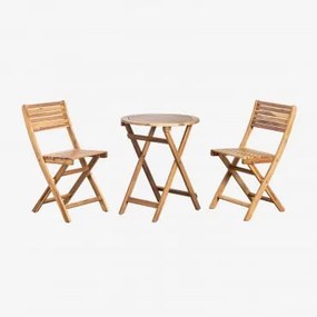 Set composto da tavolo rotondo (Ø60 cm) e 2 sedie da - Sklum