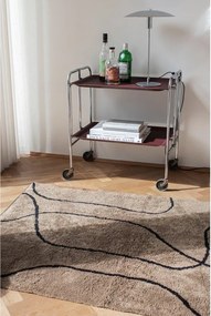 Tappeto marrone in cotone lavabile 100x140 cm Shadow – Mette Ditmer Denmark