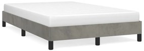 Giroletto Senza Materasso Grigio Chiaro 120x190 Cm Velluto /