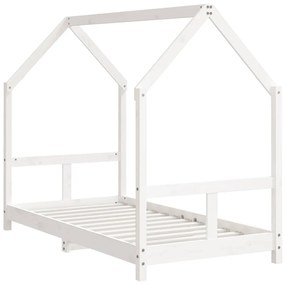 Giroletto per bambini bianco 80x160cm in legno massello di pino