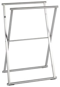 WENKO 22476100 - Porta asciugamani LAVA 53,5x80,5 cm acciaio inox/argento