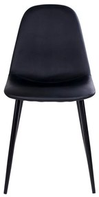 Set di 2 sedie nere con gambe nere Stoccolma - House Nordic