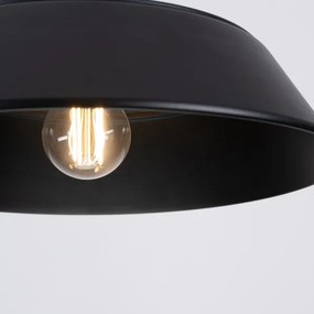Sollux SL.1322 - Lampadario a sospensione con filo FANO 1xE27/15W/230V diametro 34 cm nero