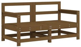 Set Salotto da Giardino 7 pz Miele in Legno Massello di Pino