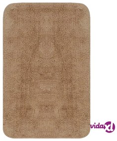vidaXL Set Tappetini per Bagno 2 pz in Tessuto Beige
