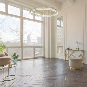 Lampadario LED a sospensione con filo ELEGANCE LED/36W/230V diametro 60 cm oro