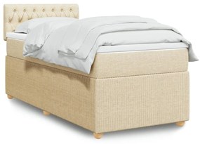 Giroletto A Molle Con Materasso Crema 100x200 Cm İn Tessuto /