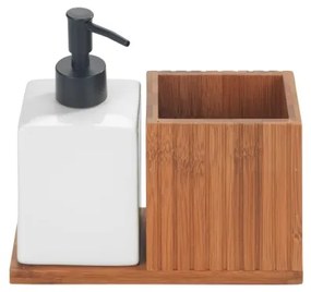 WENKO 54944100 - Dispenser per sapone MERA 18,5x17 cm marrone