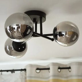 Brilagi - Lampadario a soffitto MALIVA 3xE14/15W/230V nero/fumé