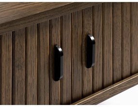 Tavolino in rovere decorato in colore naturale 60x120 cm Nola - Unique Furniture