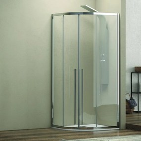 Cabina doccia 80x80 semicircolare vetro 8mm anticalcare altezza 200 KE2000 - KAMALU