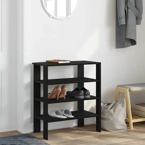 Scarpiera Nera 61x32x70 Cm İn Truciolato /