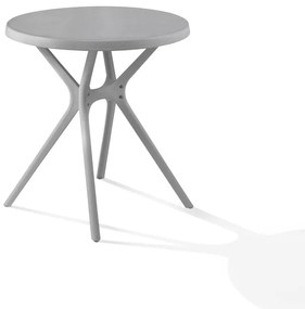 Tavolo da pranzo per giardino Victor NEW GARDEN struttura e superficie in Polipropilene  grigio per 2 persone Ø 70 cm