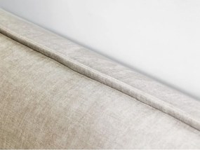 Letto matrimoniale imbottito beige con contenitore con griglia 180x200 cm Jade - Bobochic Paris