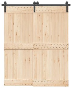 Kit Di Binari Per Porte Scorrevoli 183 Cm Acciaio Nero /
