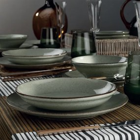 Set da tavola 18 pezzi verde/porcellana