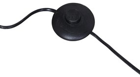 Lampada ad arco moderna nera con bianco regolabile senza paralume - XXL