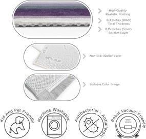 Tappeto viola lavabile 60x100 cm Purple Rain – Mila Home