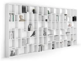Libreria a parete XXL Iacopo (482,4 x 236,4 cm), Bianco Frassino