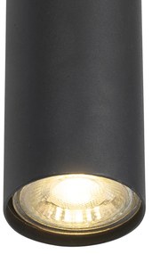 Lampada a sospensione intelligente nera con 5 GU10 Wifi - Jeana