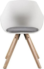 Sedie da pranzo in set bianche/grigie in imbottito con braccioli 2 pz Tina – Actona