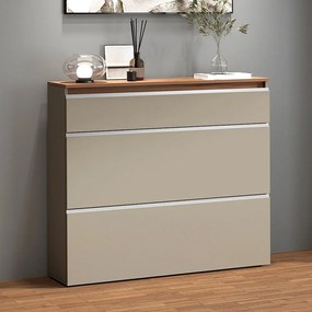 Scarpiera Magic – Tortora/Rovere Wotan, 24 Paia, 120x26,5x108 cm