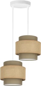 Brilagi - Lampadario a sospensione su cavo RESNA 2xE27/60W/230V Ø 30 cm marrone/beige