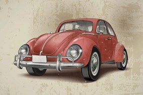 Quadro su tela – Auto d'epoca rossa