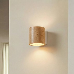 Applique Ara SOLLUX LIGHTING, dimmerabile, Legno chiaro, Soggiorno / Sala da pranzo, Legno, Moderno, Applique