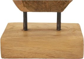 Scultura Lubang In Teak Riciclato Cm 18X10X27 (Pezzi Unici - Non Rip. In Serie)