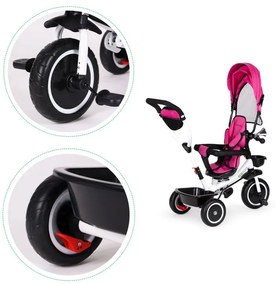 Triciclo, passeggino in rosa scuro ECOTOYS