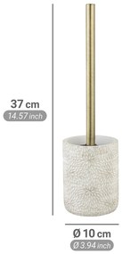 Scopino WC bianco opaco in poliresina Montalfano – Wenko