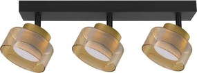 Brilagi - Faretto orientabile AURA LUX 3xGX53/30W/230V nero/oro
