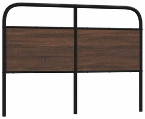 Testiera Rovere Marrone 135 Cm İn Acciaio E Truciolato /