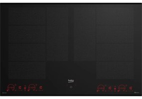 Beko HII88810NTI: Piano a Induzione, 8 Zone con 2 Sezioni IndyFlex+ e 2 Extension, 80 cm. Colore del prodotto: Nero, Posizionamento dell'apparecchio: