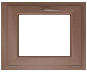 Finestra in PVC rovere dorato L 80 x H 60 cm, 1 anta ribaltabile
