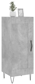 Credenza grigio cemento 34,5x34x90 cm in legno multistrato