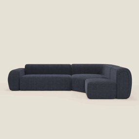BonBon divano angolare componibile e modulare - tessuto smacchiabile T23 blu ardesia