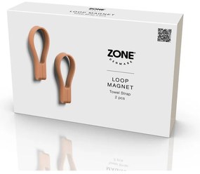 Gancio per asciugamani beige in silicone 2 pz Loop – Zone