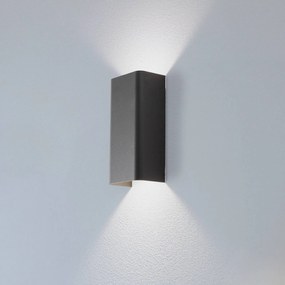 Nowodvorski Lighting Applique Bergen, grigio scuro, metallo, altezza 23 cm, GU10