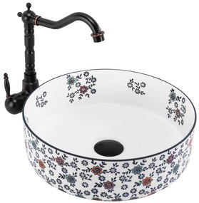 Lavabo da appoggio Rea Stefania Fiori