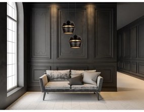 Lampadario a cavo PARIS 2xE27/60W/230V nero/oro